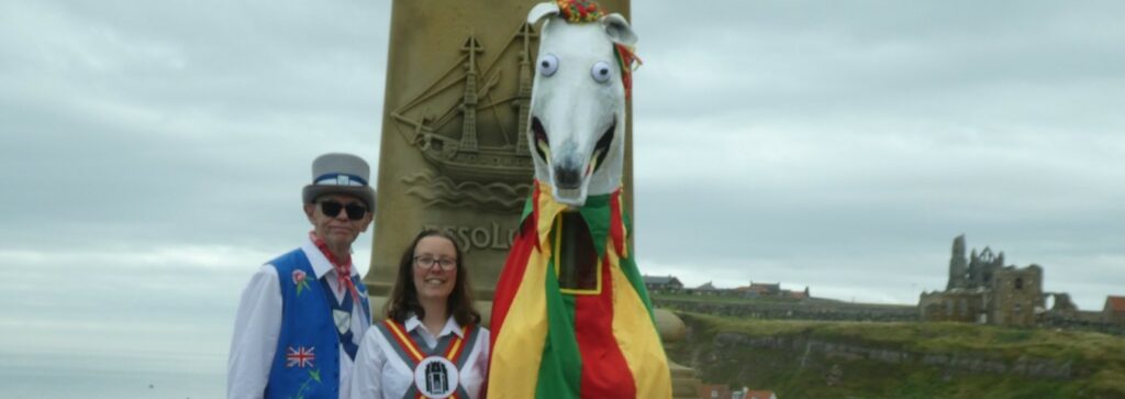 Geoff Roberts with Giddy at Whitby